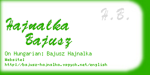 hajnalka bajusz business card